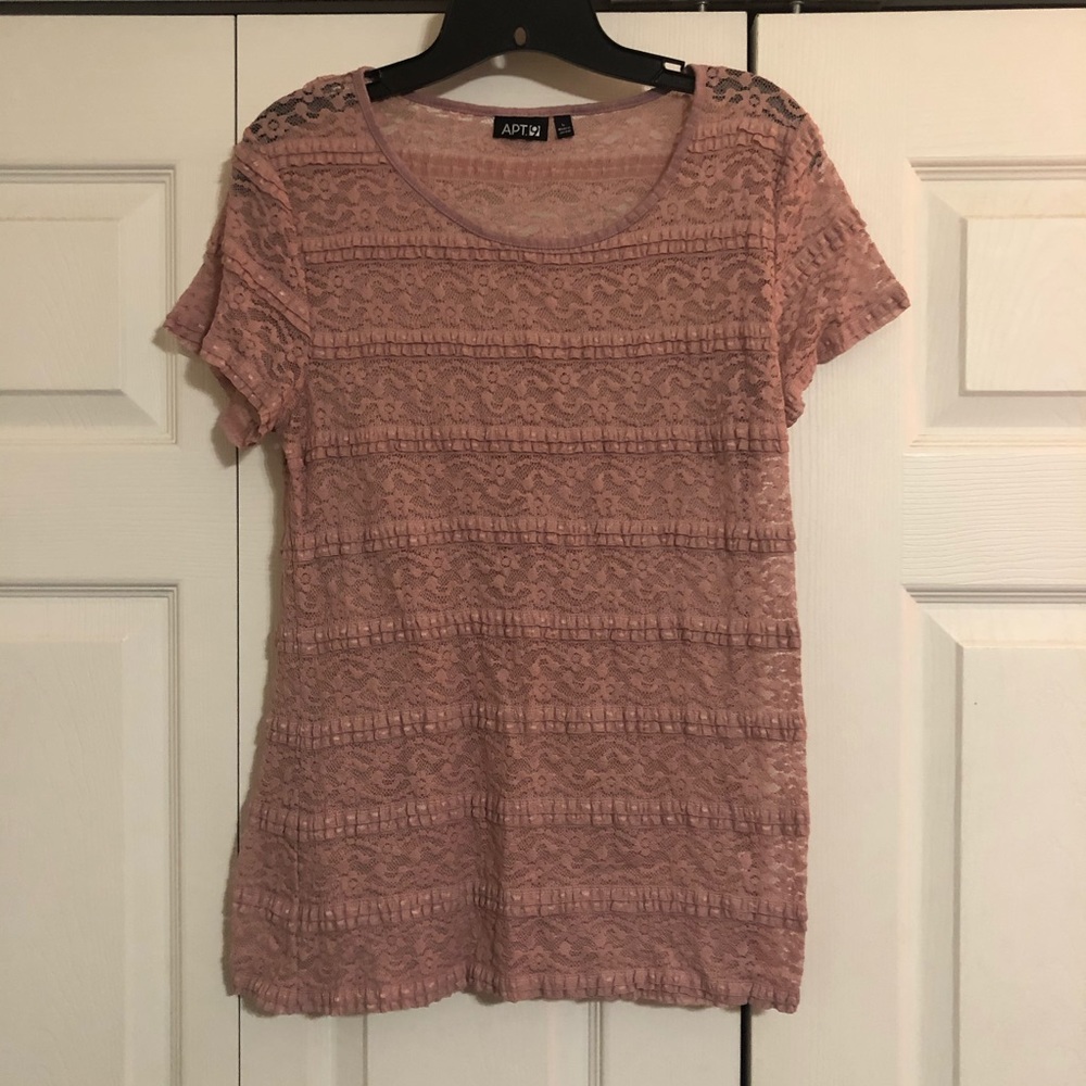 Apt. 9 Pink Lace Top